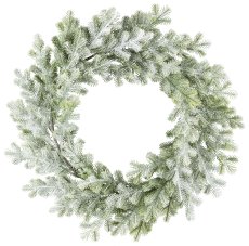 Taxus wreath iced, 35cm, green