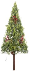 Baum Wandhänger am Stiel, 120cm, dunkelgrün, mit LED