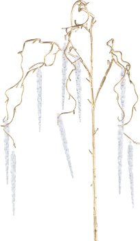 Icicle hanging branch, 117cm, gold