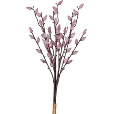 Willow catkin bunch, 53cm, pale pink