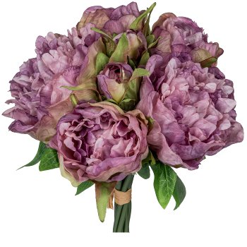 Peonienstrauß x7, 30cm, helllila