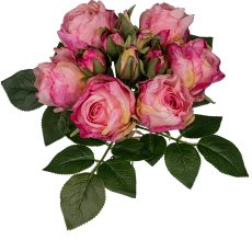 Bouquet of roses x12, 30cm, pale pink