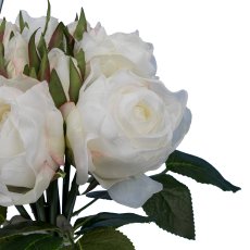 Bouquet of roses x12, 30cm, white