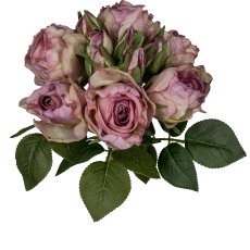 Bouquet of roses x12, 30cm, light lilac