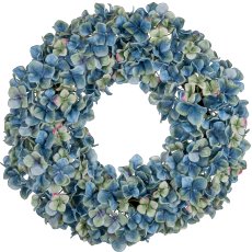 Hydrangea wreath, 53cm, blue