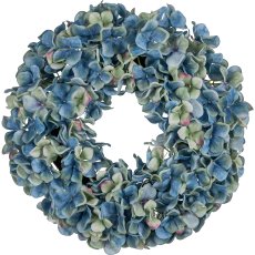 Hydrangea wreath, 38cm, blue