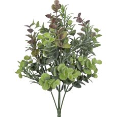 Eucalyptus-lavender mixed bush, 34cm, grey