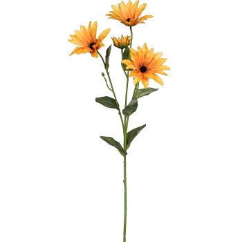 Margeritenzweig x4, 76cm, orange