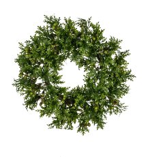 Moss fern wreath, 33cm, green