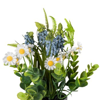 Blütentöpfchen Mix, 19x19x27cm, blau