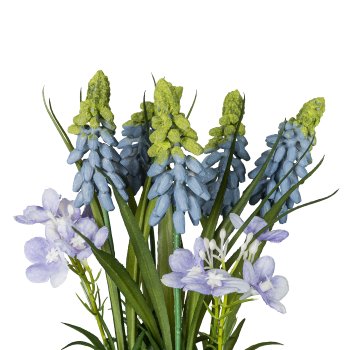 Flower pot mix, 15x15x20cm, blue