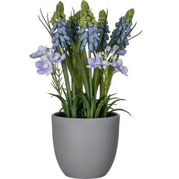 Flower pot mix, 15x15x20cm, blue