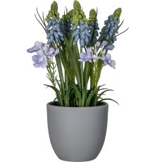 Flower pot mix, 15x15x20cm, blue