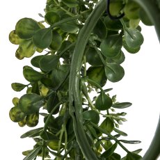 Box wreath with blossoms, 25cm, green