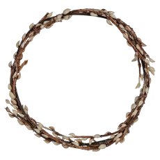 Willow catkin ring, 17cm, dark brown
