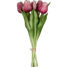 Tulip bunch x6, 32cm, pink
