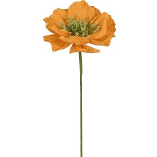 Paper flower Anemone, 54cm, light orange