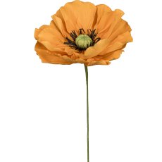 Paper flower Poppy, 57cm, light orange