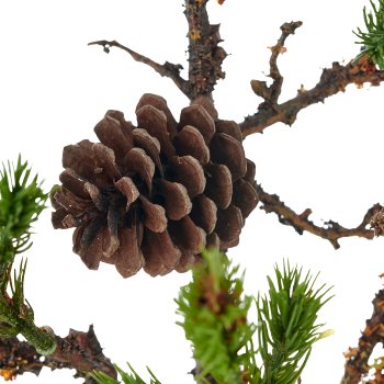 Kiefernzweig mit Naturzapfen, 82cm, grün