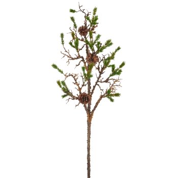 Pine branch with natural cones, 100cm, green