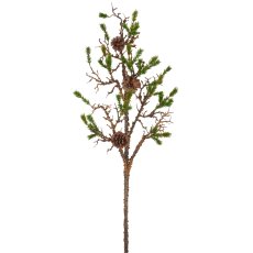 Pine branch with natural cones, 100cm, green
