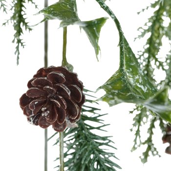 Mixhängezweig mit Zapfen 1/Poly, 116cm, grün