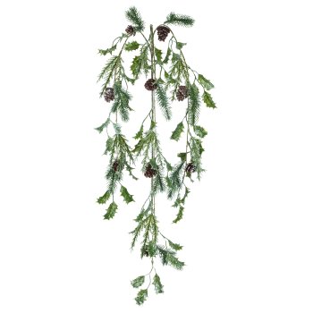 Mixhängezweig mit Zapfen 1/Poly, 116cm, grün