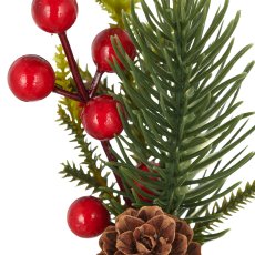 Bouquet with berries, 16cm, red