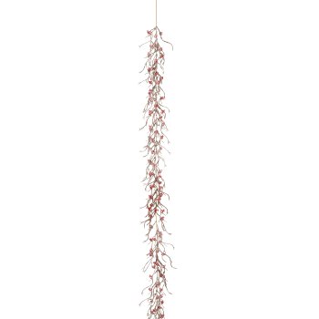 Dekogirlande mit Beeren, 184cm, rot