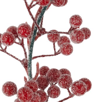 Berry wreath iced, 30x30x6cm, red