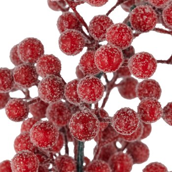 Berry wreath iced, 31x31x8cm, red