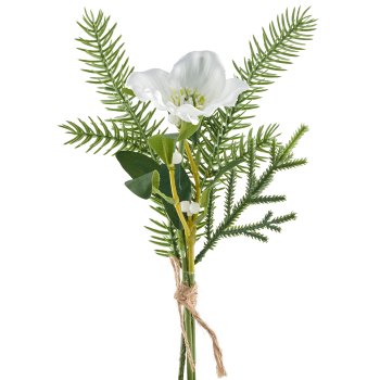 Sträußchen mit Christrose, 30cm, weiß