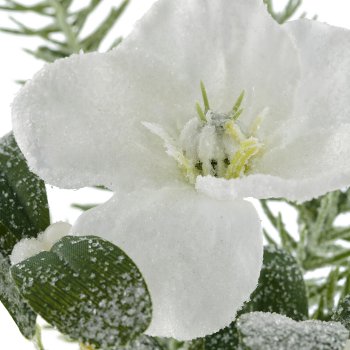 Sträußchen mit Christrose geeist, 30cm, weiß