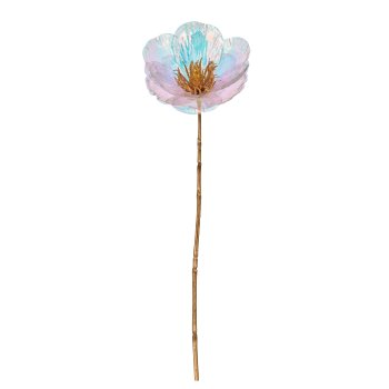 Christmas rose branch, 43cm, clear