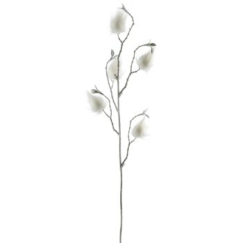 Decorative twig, 63cm, white