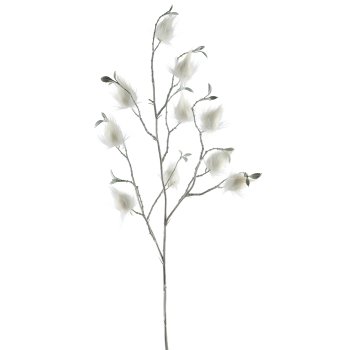 Dekozweig, 76cm, weiß