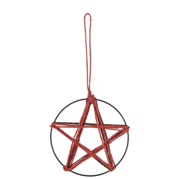 Dekoring mit Stern, 15cm, rot