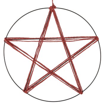 Dekoring mit Stern, 32cm, rot