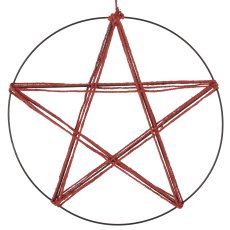 Dekoring mit Stern, 32cm, rot