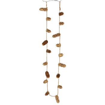 Zapfengirlande, 180cm, gold