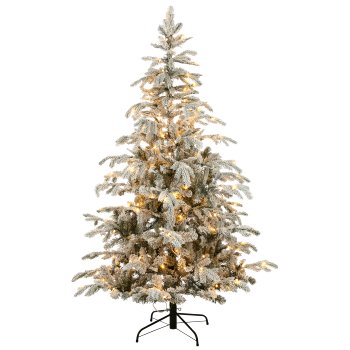 Nordmann fir SNOWY, 180cm, snowed, 943 tips, 250 LED, flame retardant