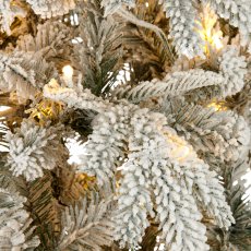 Nordmann fir SNOWY, 180cm, snowed, 943 tips, 250 LED, flame retardant