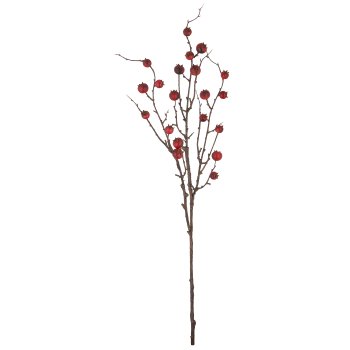 Rosehip branch, 86cm, red