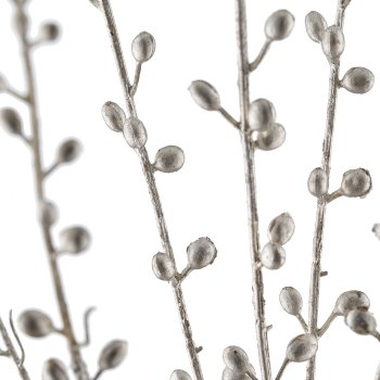 Berry branch, 84cm, silver