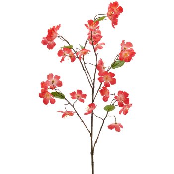 Cherry blossom branch, 84cm, coral