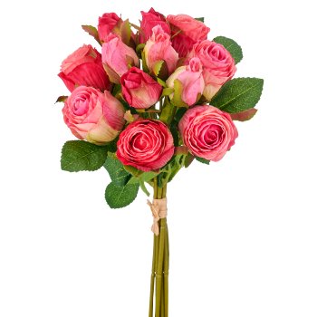 Rose bunch x12, 35cm, pink