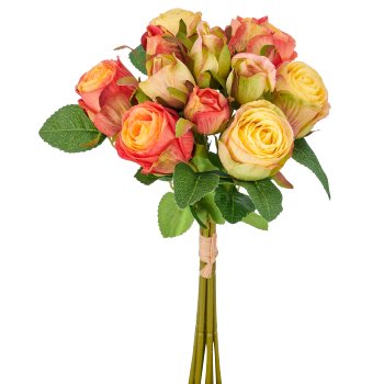 Rose bunch x12, 35cm, yellow