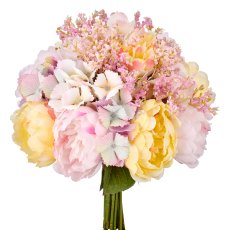 Päonien-Hortensien Bouquet x26, 32cm, bunt
