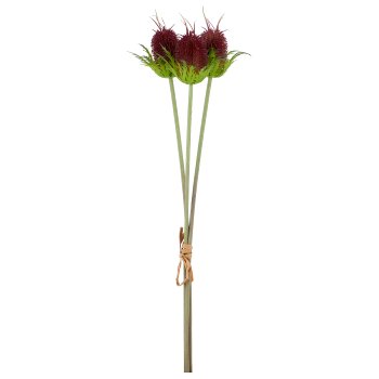Thistle bunch x3, 58cm, aubergine