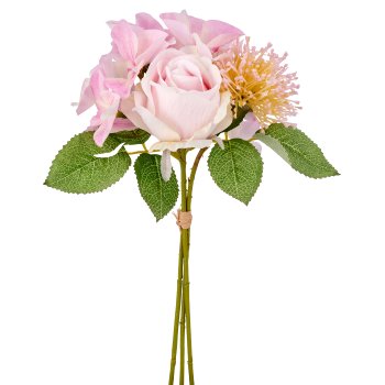 Rosen-Hortensien-Mix Bund, 30cm, rosa